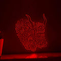 Yak One Line EL Neon - Curved Horns Animal Art - myneonup