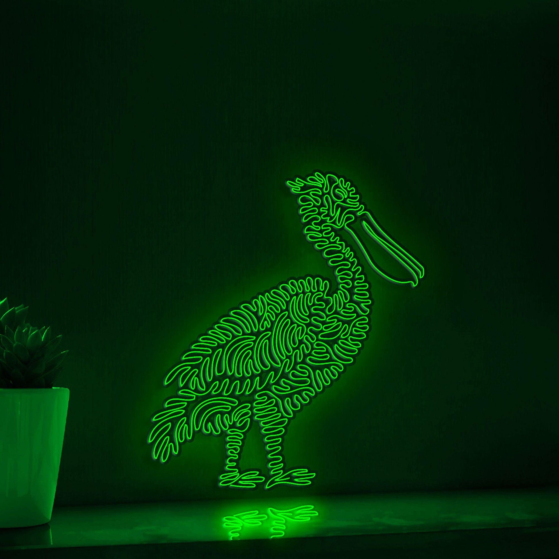 Pelican One Line Neon - Ideal for Boho Wall Decor - myneonup