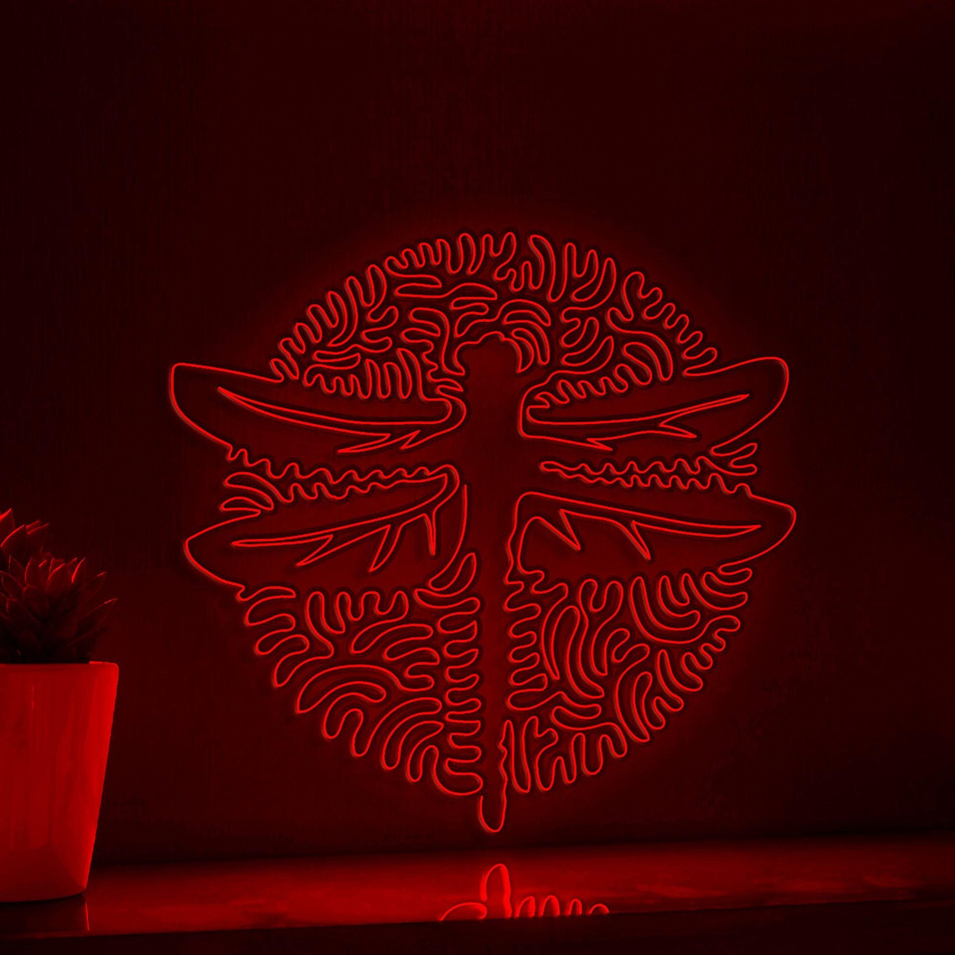 Dragonfly One Line EL Wire Neon Sign - Double Wings Insect Wall Art - myneonup