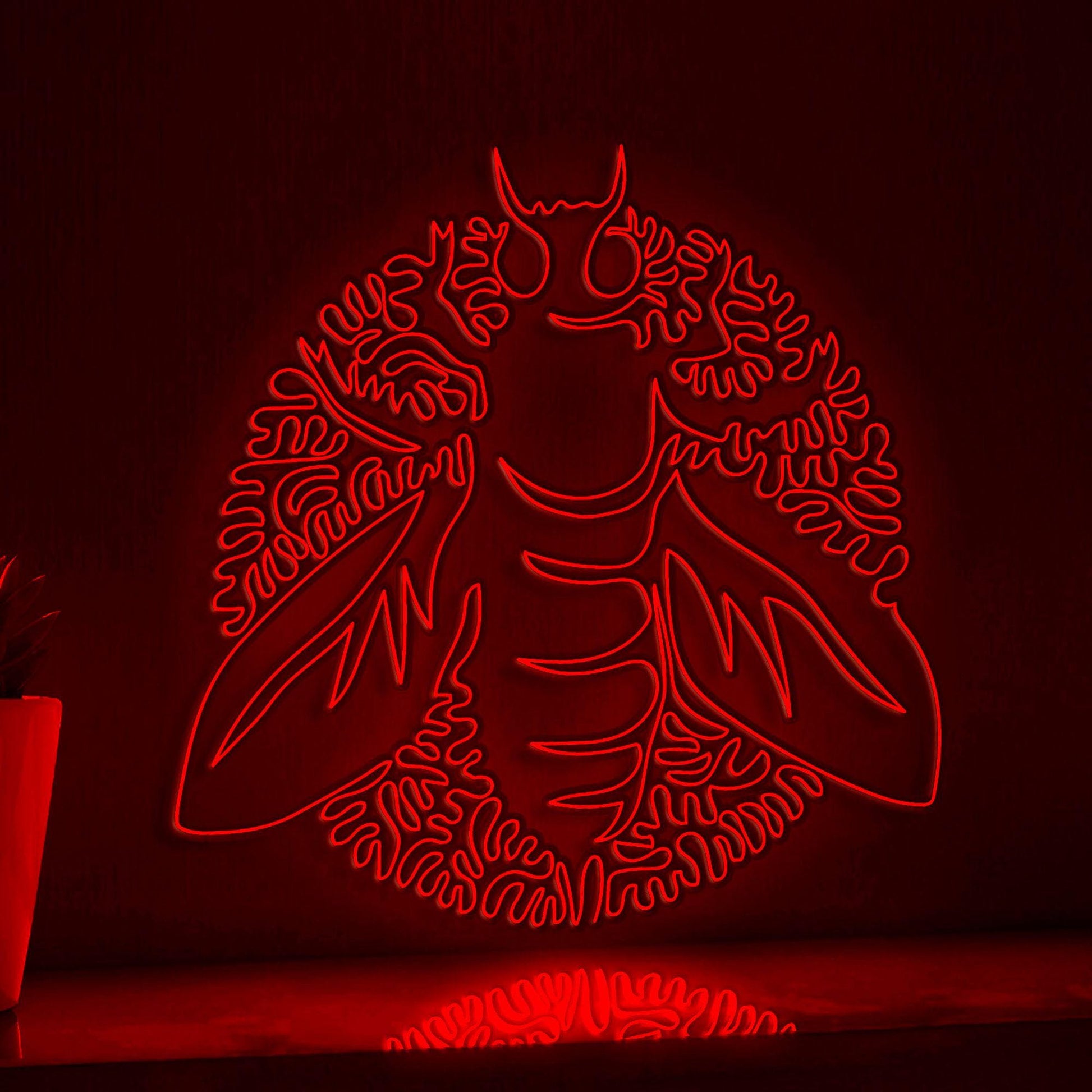 Bee One Line Art EL Wire Neon Sign - Insect Boho Decor - myneonup