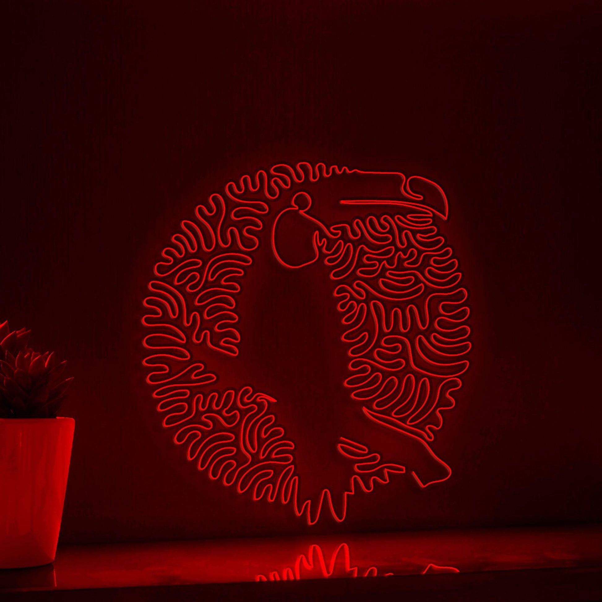 Toucan One Line EL Wire Neon Sign - Bird Themed Wall Decor - myneonup