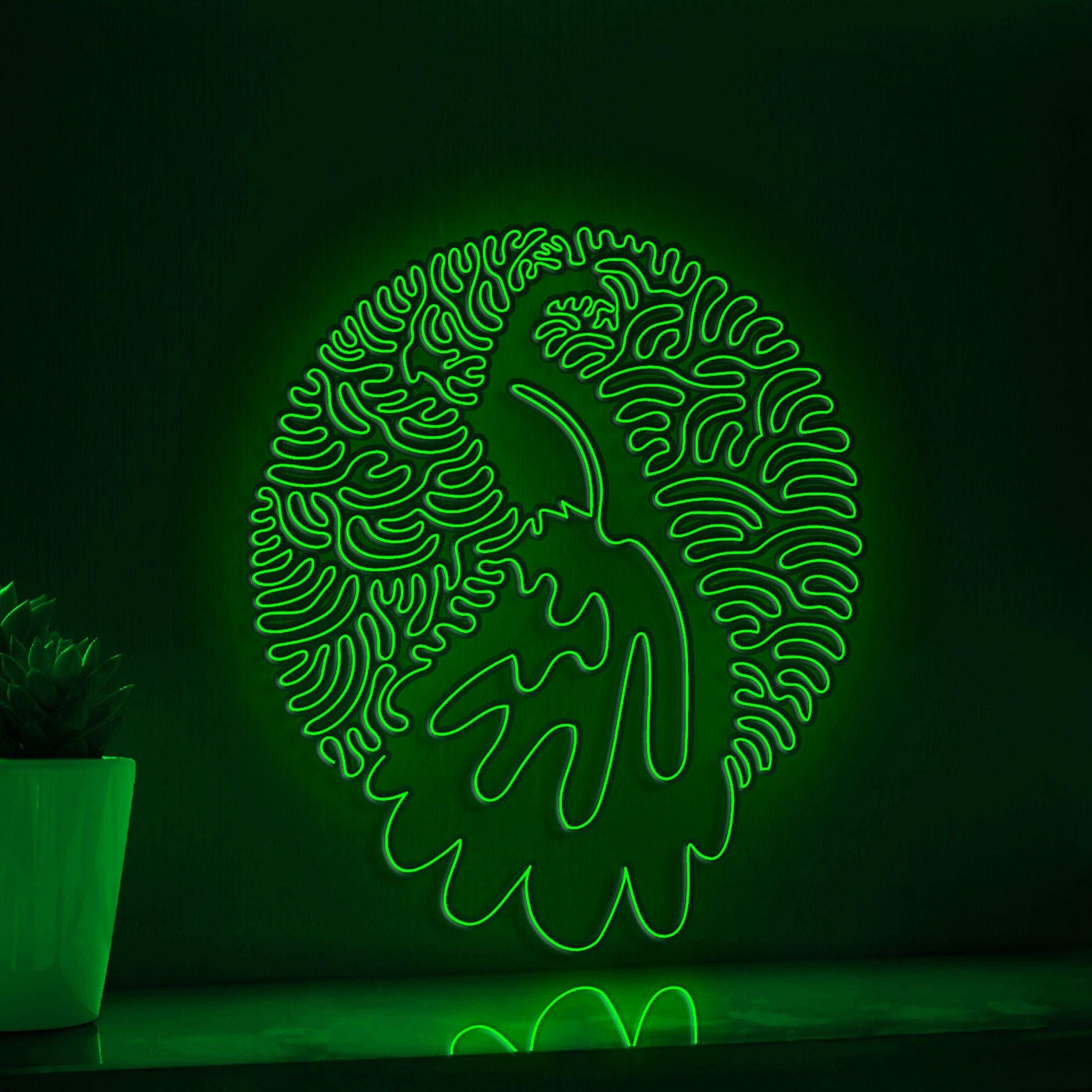Adorable Big Peacock Tail EL Neon Art for Wall Decor - myneonup
