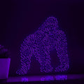 Gorilla One Line EL Wire Neon Sign - Shaggy Jungle Wall Art - myneonup