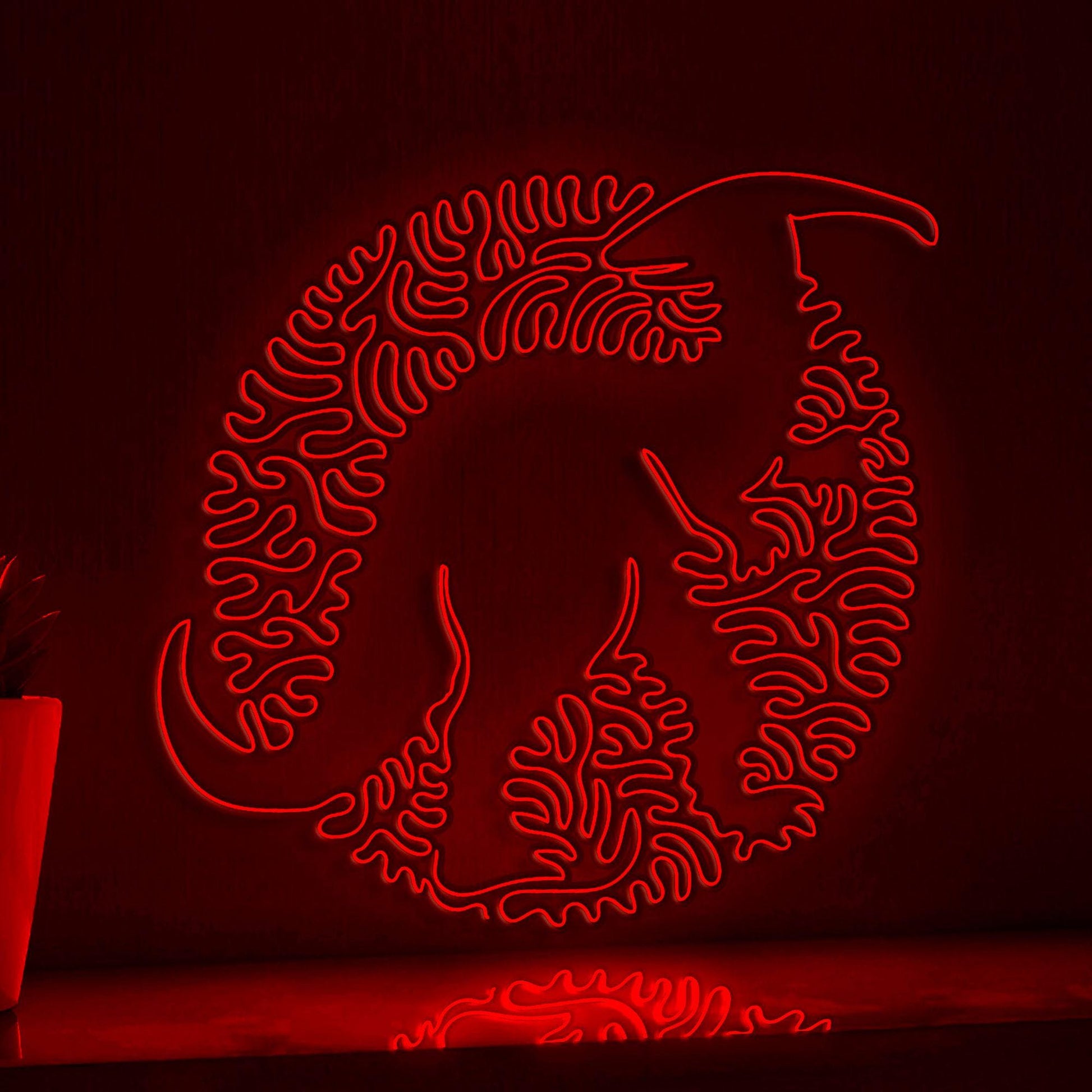 Parasaurolophus EL Neon Light - Crested Dino Wall Art - myneonup