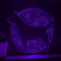 Dog One Line Art EL Wire Neon Sign - Funny Pet Circle Wall Decor - myneonup