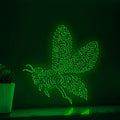 Bee One Line Art EL Wire Neon Sign - Winged Insect Decor - myneonup