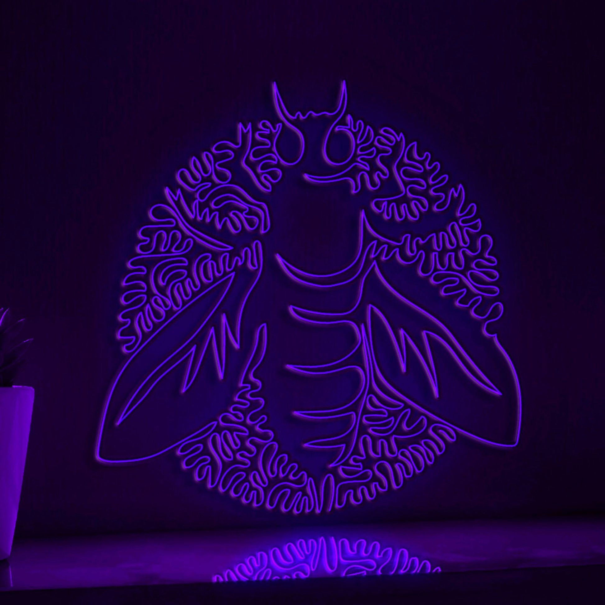 Bee One Line Art EL Wire Neon Sign - Insect Boho Decor - myneonup