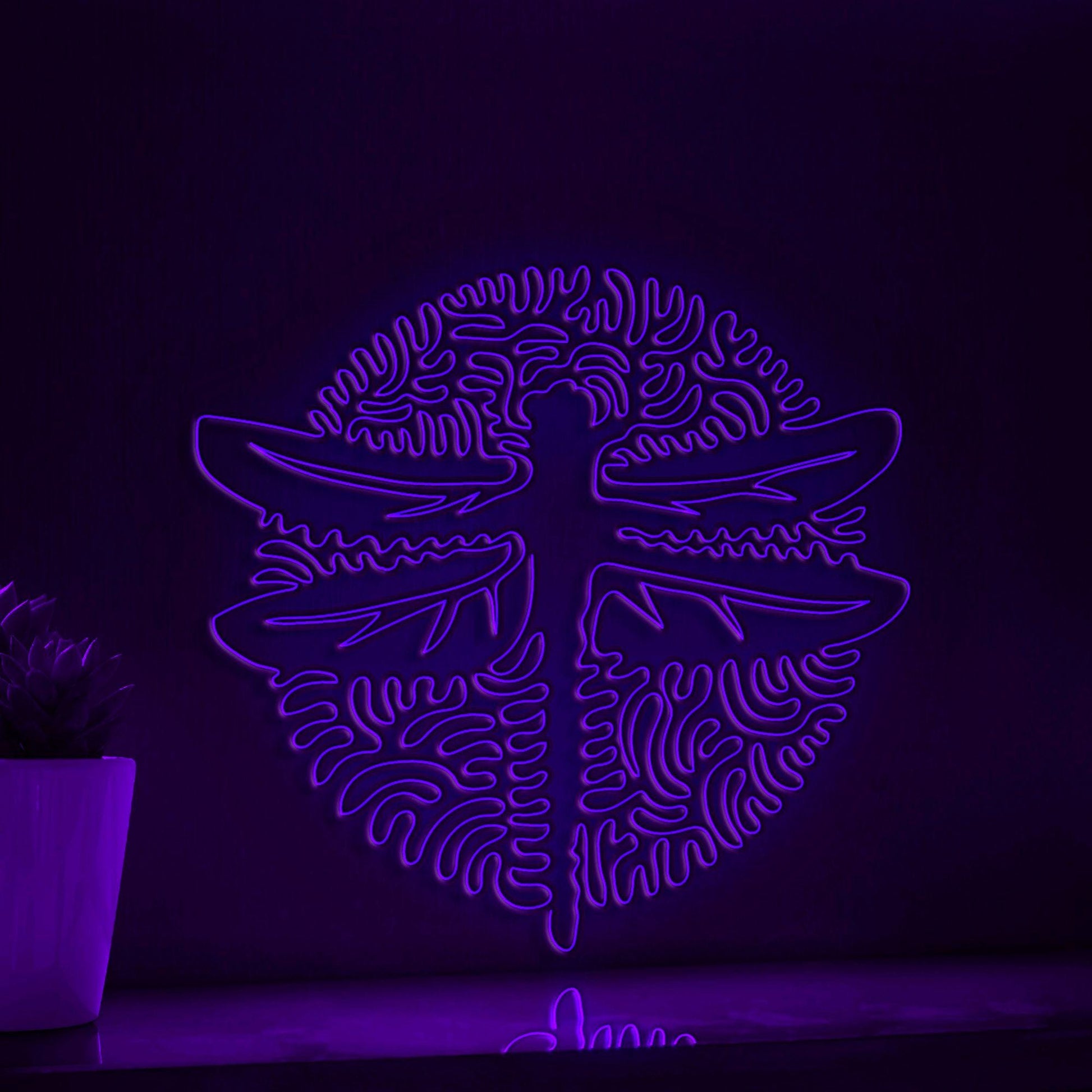 Dragonfly One Line EL Wire Neon Sign - Double Wings Insect Wall Art - myneonup