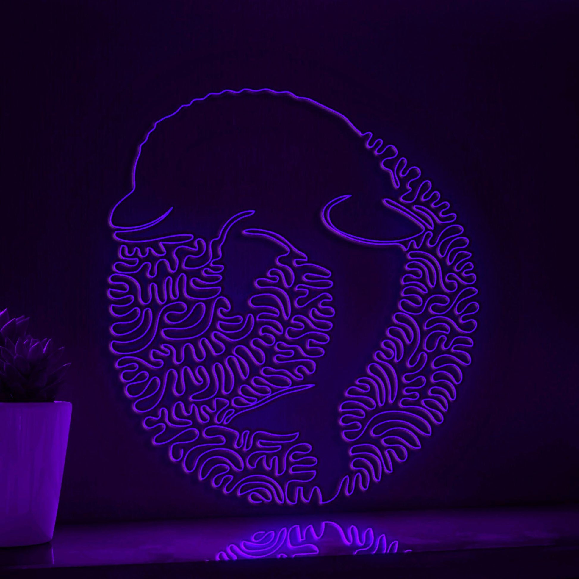 Dolphin One Line Neon Sign - Intelligent Marine Wall Art - myneonup