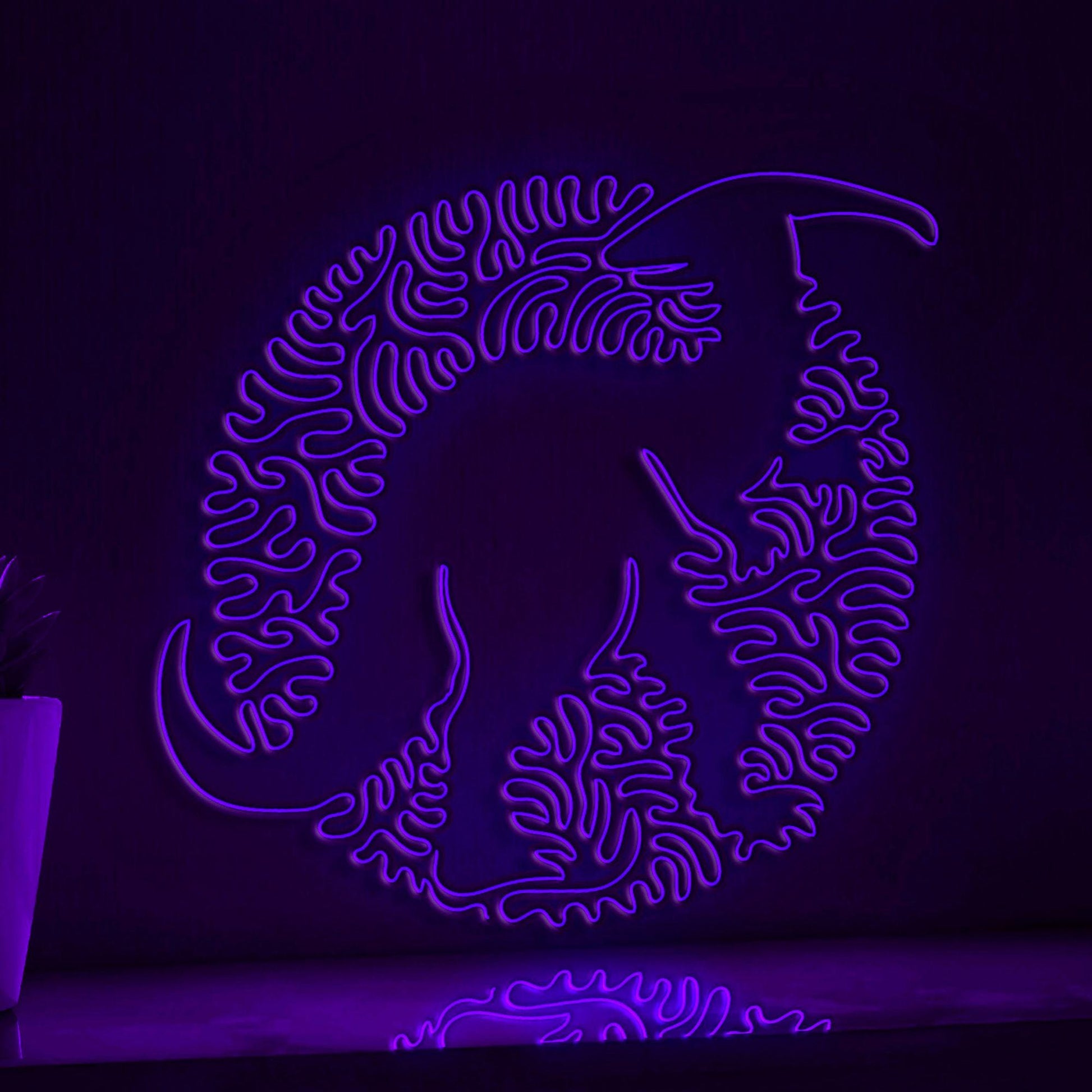Parasaurolophus EL Neon Light - Crested Dino Wall Art - myneonup