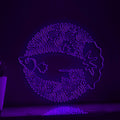 Guppy One Line EL Neon - Ocean Themed Aquarium Art Wall Decor - myneonup