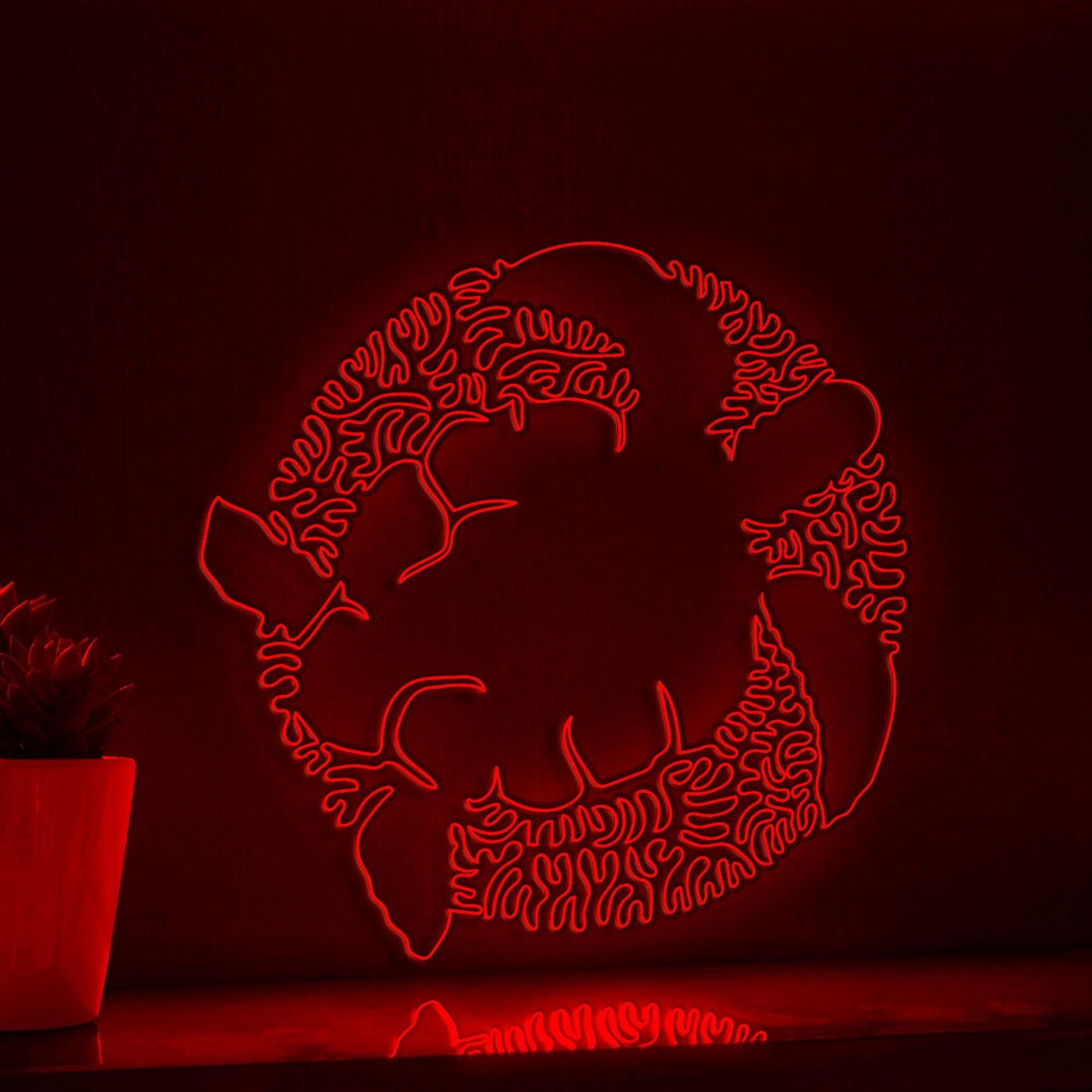 Turtle One Line EL Wire Neon Sign - Reptile Minimalist Decor - myneonup