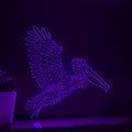 Flying Pelican EL Wire Neon Sign - Largest Bird Wall Art - myneonup