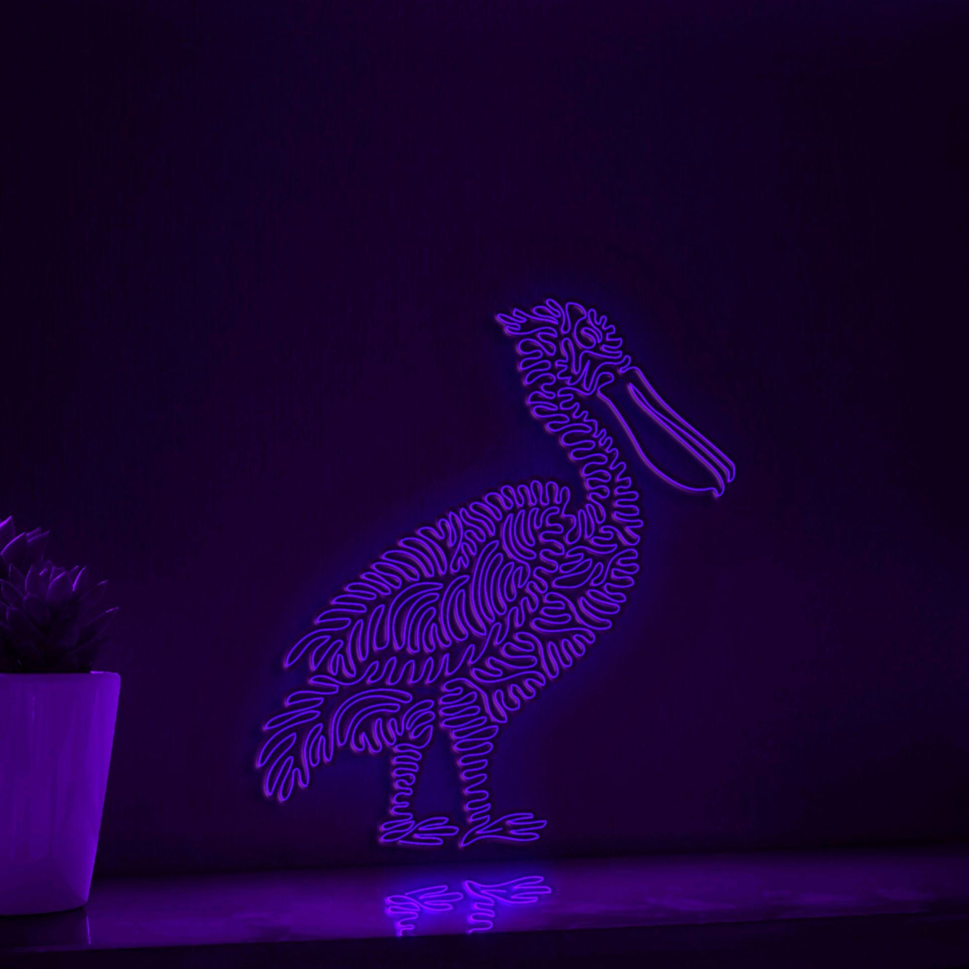 Pelican One Line Neon - Ideal for Boho Wall Decor - myneonup