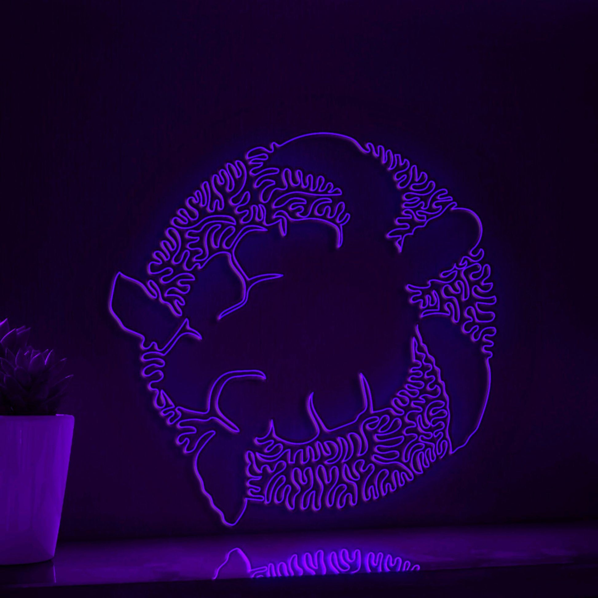 Turtle One Line EL Wire Neon Sign - Reptile Minimalist Decor - myneonup