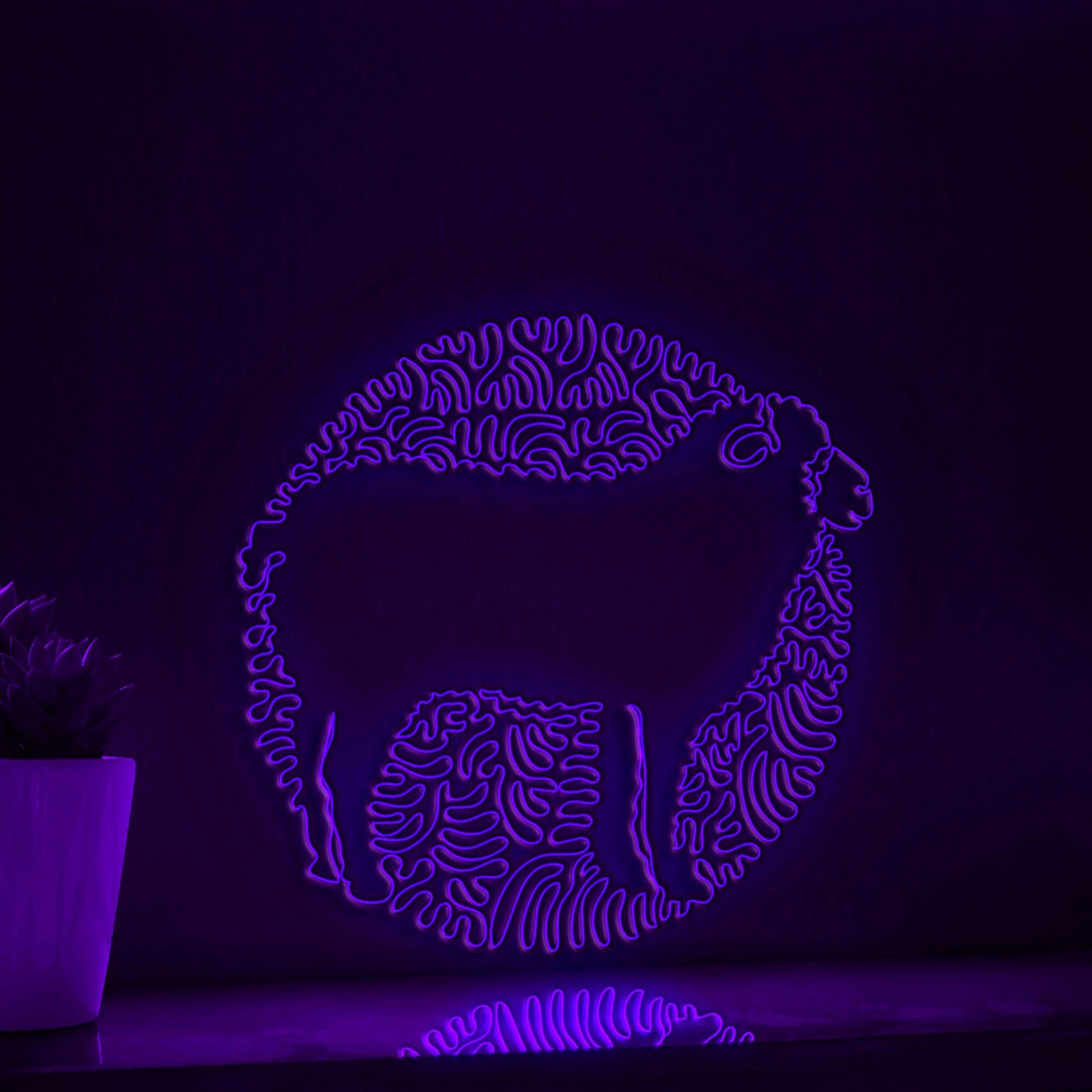 Sheep One Line EL Wire Neon Sign - Woolly Grazing Wall Art - myneonup