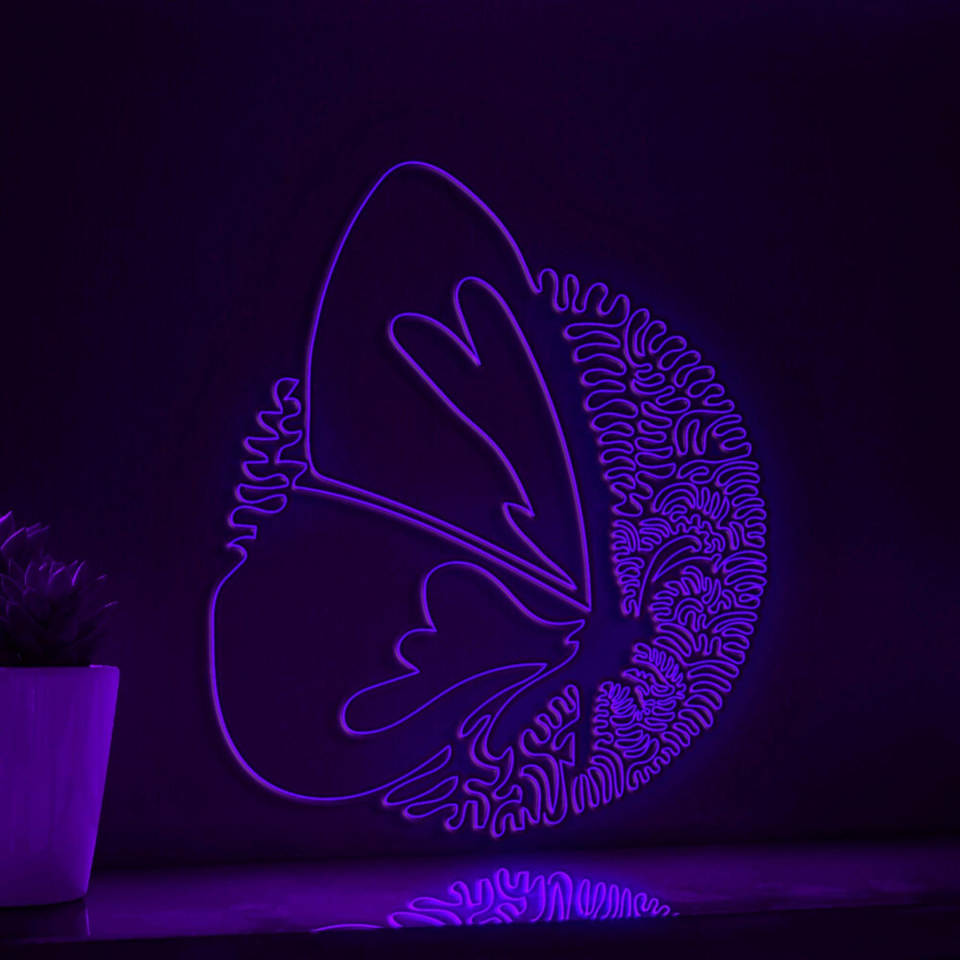 Butterfly One Line EL Neon - Insect Boho Decor - myneonup