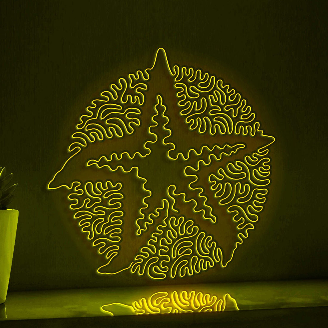 Starfish One Line EL Neon - Sea Creature Wall Art - myneonup