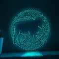 Warthog One Line EL Wire Neon Sign - African Tusker Wall Art - myneonup