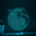 Marlin One Line EL Wire Neon Sign - Long Dorsal Fin Wall Art - myneonup