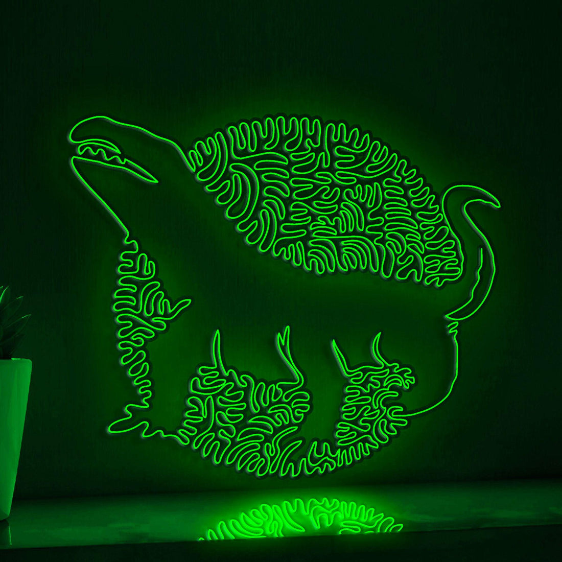 Komodo Dragon EL Wire Neon Sign - Lizard Wall Decor - myneonup