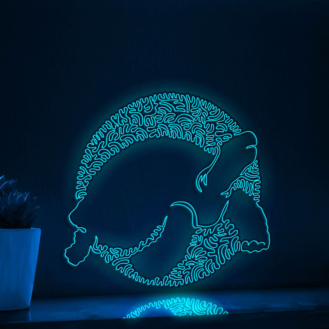 Tortoise One Line Art EL Wire Neon Sign - Slow Pet Lover Decor - myneonup