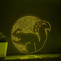 Squirrel One Line Neon - Fluffy Tail Forest Themed Decor - myneonup
