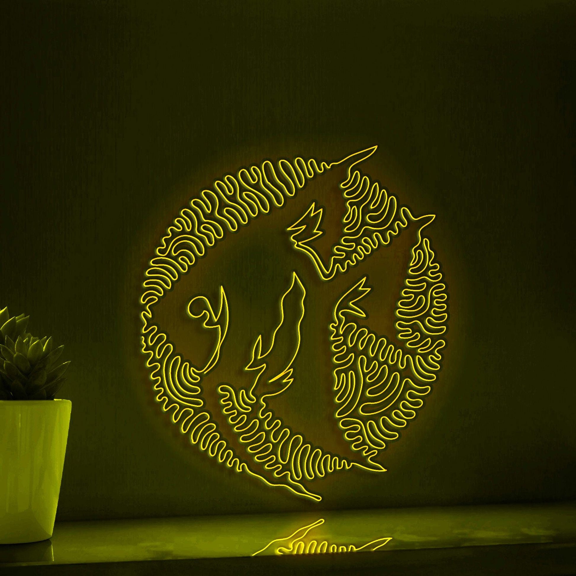 Angelfish One Line Neon - Freshwater Beauty Decor - myneonup