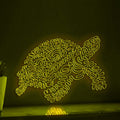 Tortoise One Line Neon Sign - Rounded Shell Wall Art Decor - myneonup