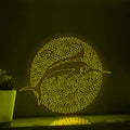 Marlin One Line EL Wire Neon Sign - Ocean Swirl Fish Wall Art - myneonup