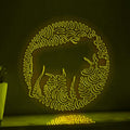 Warthog One Line EL Wire Neon Sign - African Tusker Wall Art - myneonup
