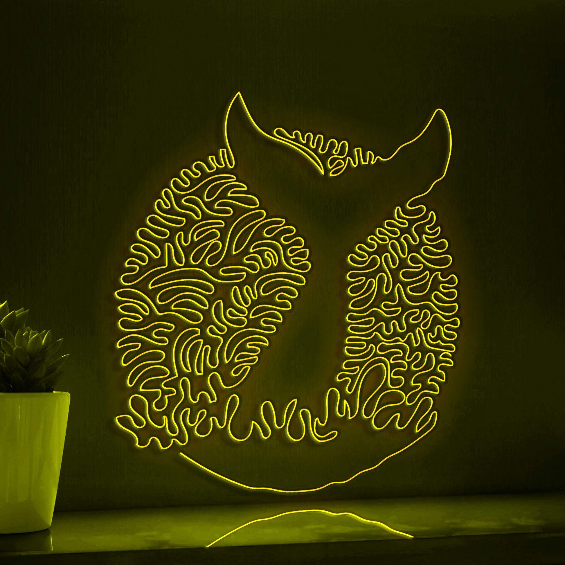 Whale Ambush One Line EL Wire Neon Sign - Ocean Giant Wall Art - myneonup