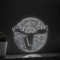 Moose Antlers One Line EL Neon - Forest Animal Wall Art Decor - myneonup