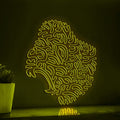 Gorilla One Line EL Neon - Largest Ape Wall Art - myneonup