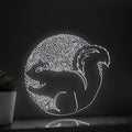 Squirrel One Line Neon - Fluffy Tail Forest Themed Decor - myneonup