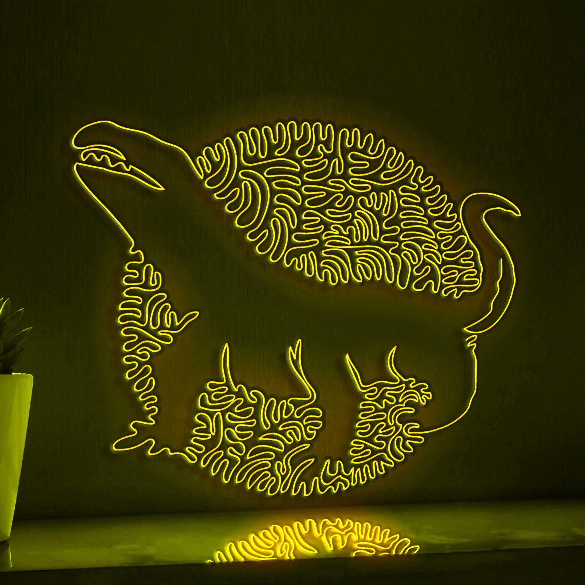 Komodo Dragon EL Wire Neon Sign - Lizard Wall Decor - myneonup