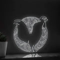 Rooster One Line Art EL Wire Neon Sign 2 - Farm Bird Boho Wall Decor - myneonup