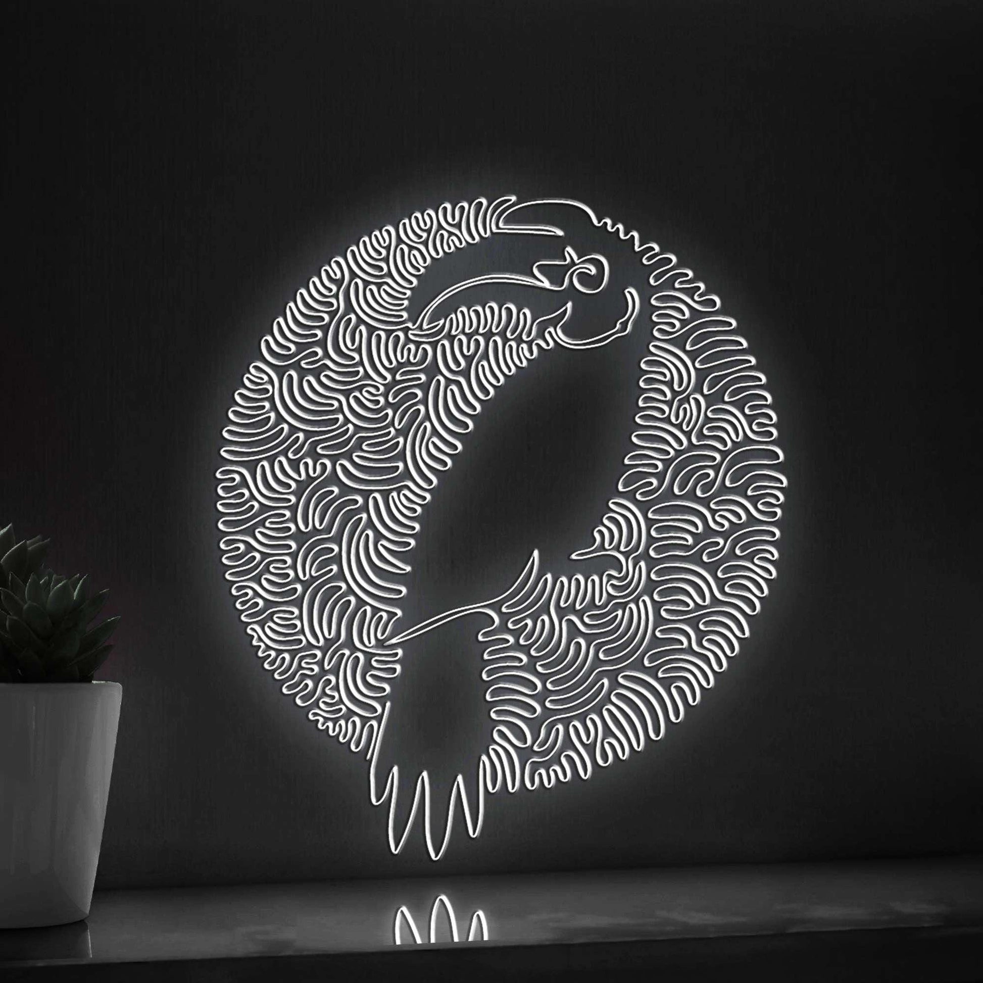 Hornbill One Line EL Wire Neon Sign - Exotic Bird Abstract Wall Art Decor - myneonup
