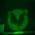 Rooster One Line Art EL Wire Neon Sign 2 - Farm Bird Boho Wall Decor - myneonup
