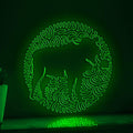 Warthog One Line EL Wire Neon Sign - African Tusker Wall Art - myneonup