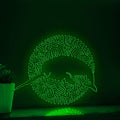 Narwhal One Line EL Neon - Horned Arctic Whale Art - myneonup
