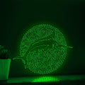 Marlin One Line EL Wire Neon Sign - Ocean Swirl Fish Wall Art - myneonup