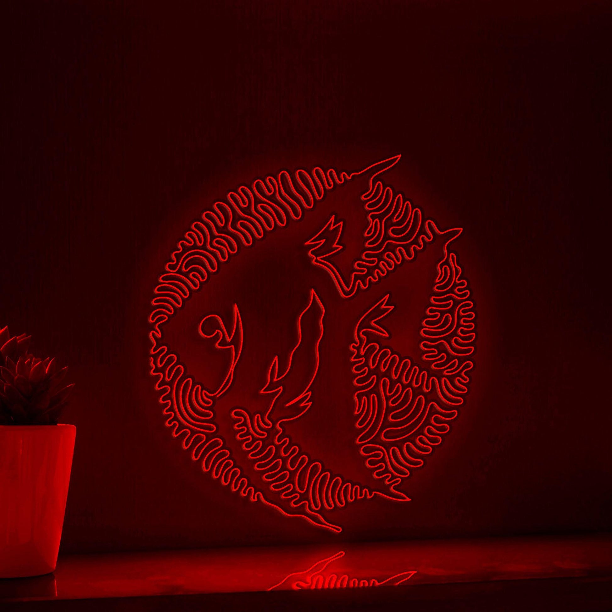 Angelfish One Line Neon - Freshwater Beauty Decor - myneonup