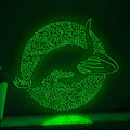 Whale One Line Art EL Wire Neon Sign - Ocean Circle Wall Decor - myneonup