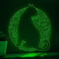 Cat One Line EL Wire Neon Sign - Minimalist Pet Decor - myneonup