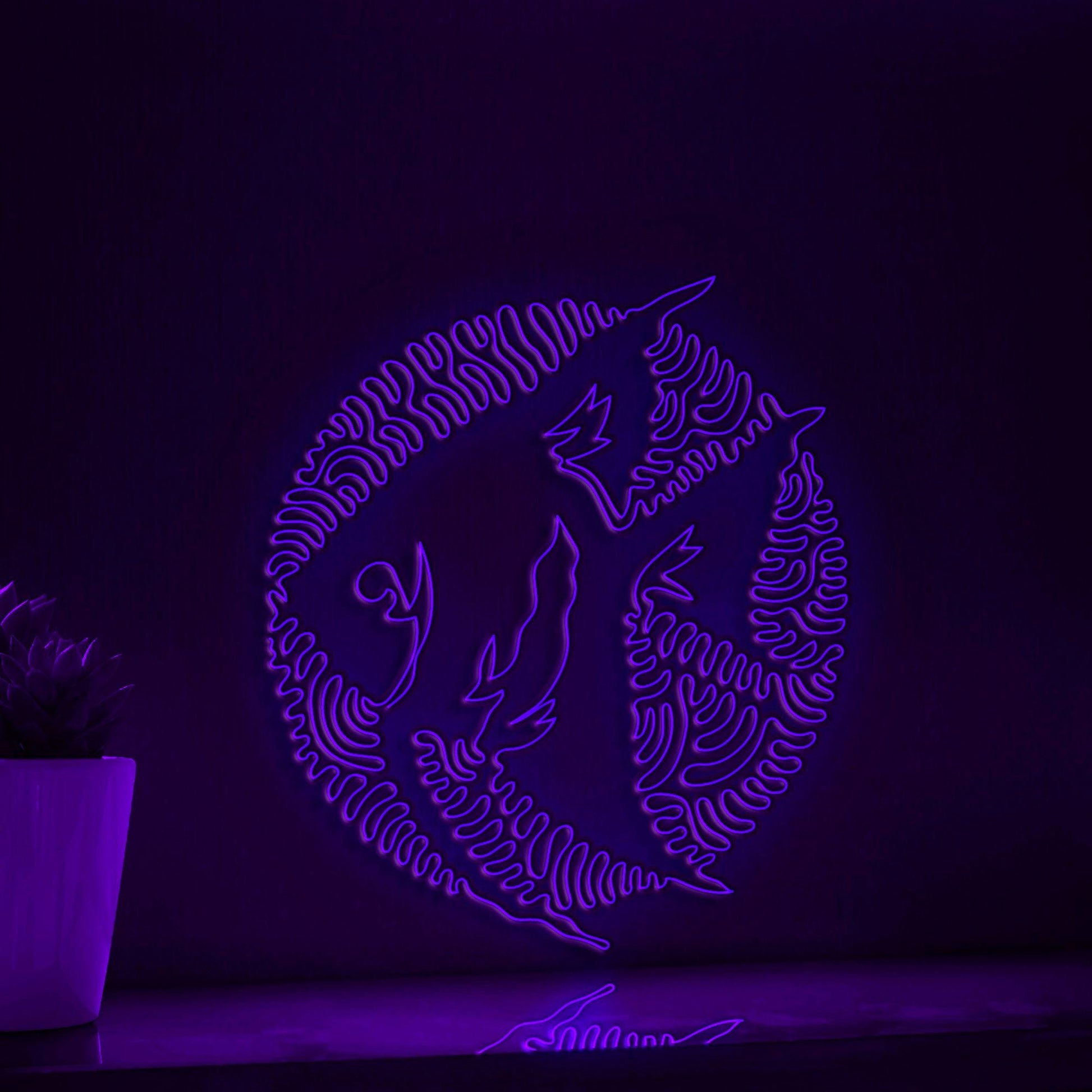 Angelfish One Line Neon - Freshwater Beauty Decor - myneonup