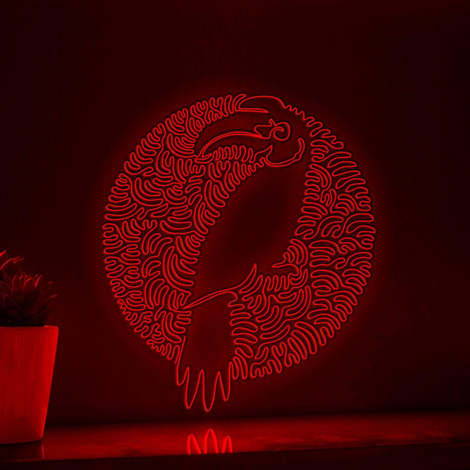 Hornbill One Line EL Wire Neon Sign - Exotic Bird Abstract Wall Art Decor - myneonup
