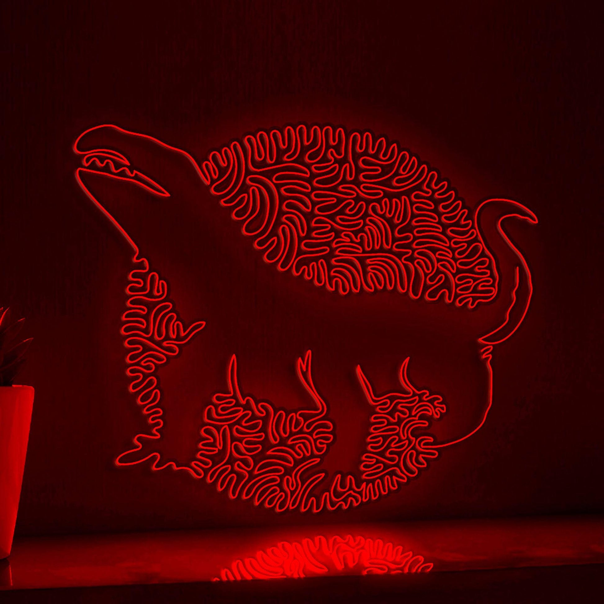 Komodo Dragon EL Wire Neon Sign - Lizard Wall Decor - myneonup