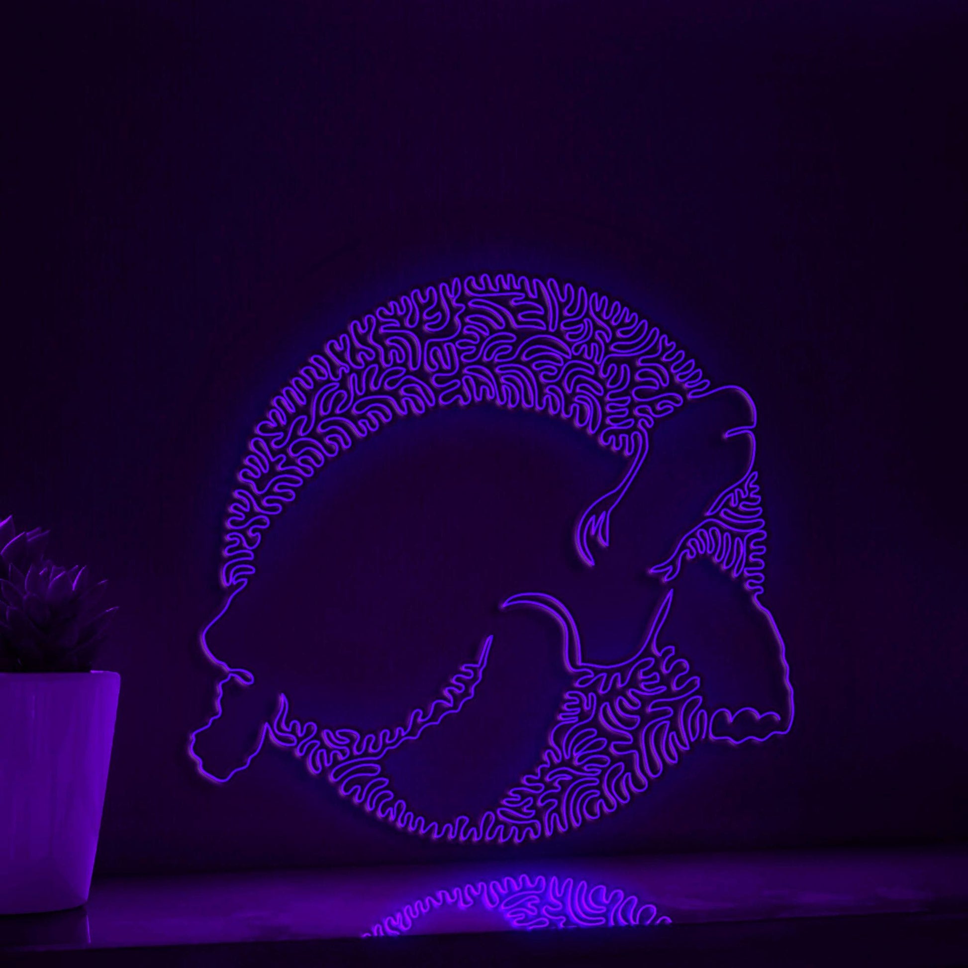 Tortoise One Line Art EL Wire Neon Sign - Slow Pet Lover Decor - myneonup