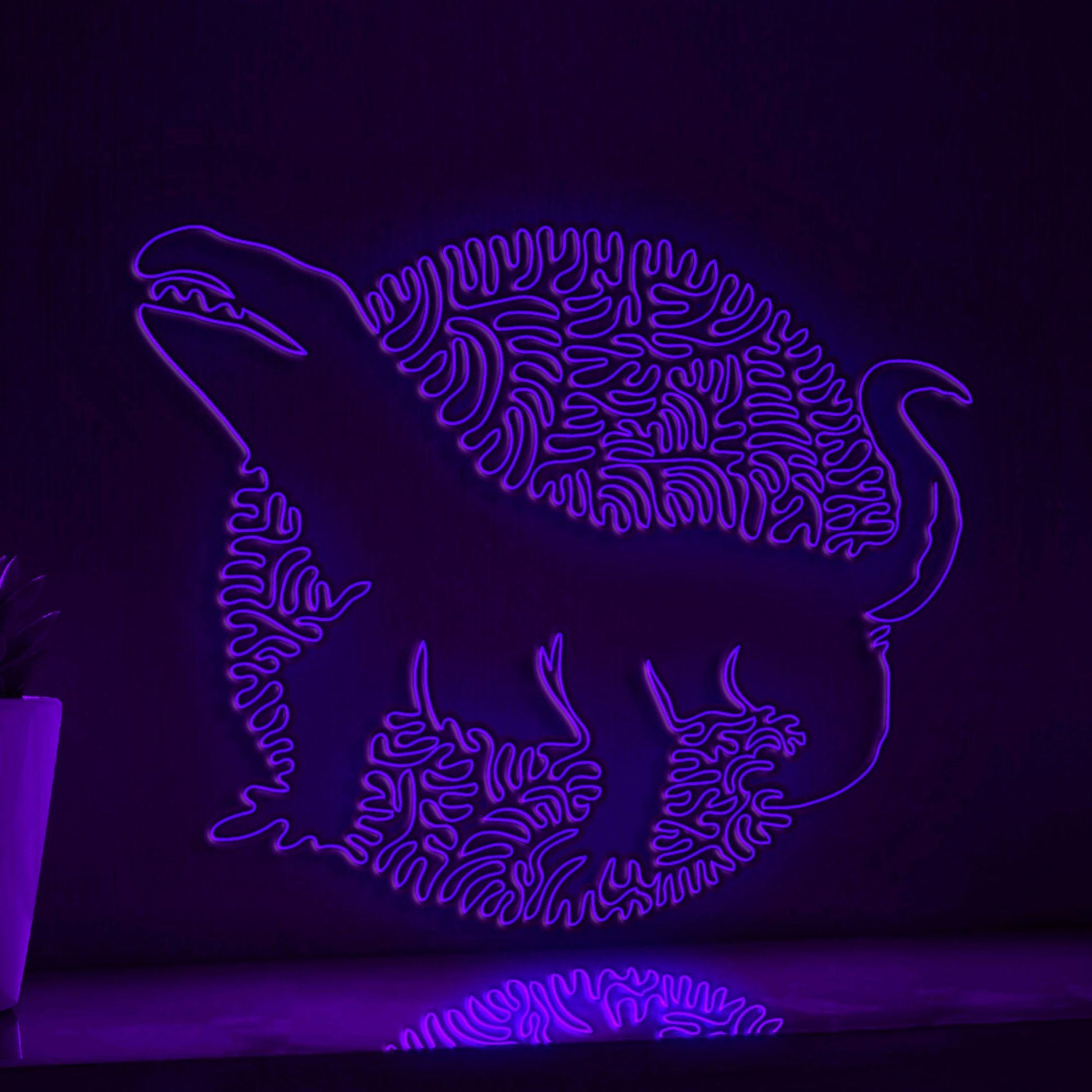 Komodo Dragon EL Wire Neon Sign - Lizard Wall Decor - myneonup